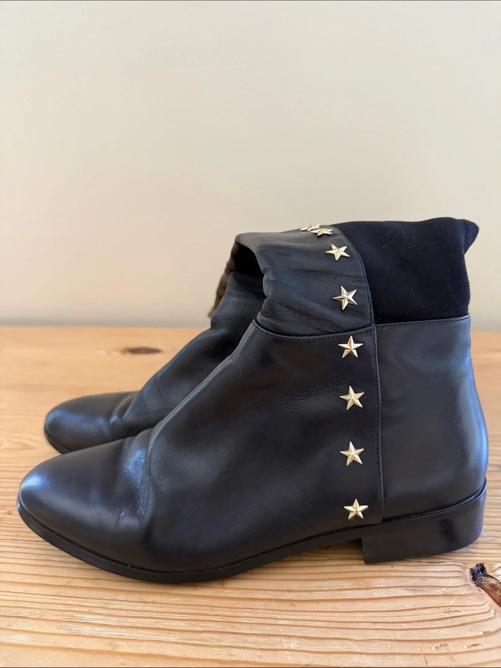 Michael Kors Black Over-the-Knee Star-Trim Boots